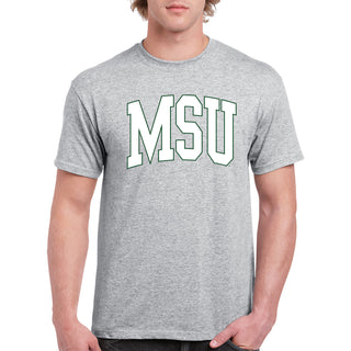 Michigan State University Spartans Mega Arch T-Shirt - Sport Grey