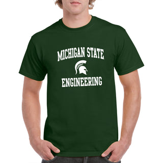 Michigan State University Spartans Arch Logo Engineering Short Sleeve T-Shirt - Forest