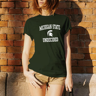 Michigan State University Spartans Arch Logo Undecided Short Sleeve T-Shirt - Forest