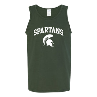 Michigan State University Spartans Arch Logo Tank Top - Forest Green