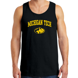 Michigan Technological University Huskies Arch Logo Cotton Tank Top - Black