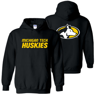 Michigan Tech Front Back Print Hoodie - Black