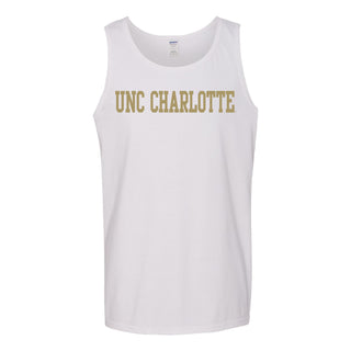 UNC Charlotte Forty-Niners Basic Block Tank Top - White