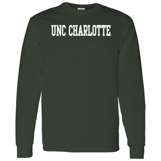 UNC Charlotte Forty-Niners Basic Block Long Sleeve T Shirt - Forest