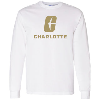 UNC Charlotte Forty-Niners Primary Logo Long Sleeve T Shirt - White