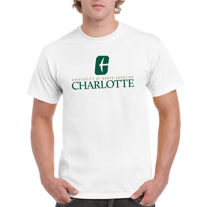 UNC Charlotte Forty-Niners Institutional Logo Short Sleeve T Shirt - White