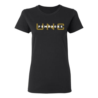 UNC Pembroke Braves Basic Block Womens T Shirt - Black