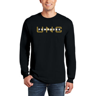 UNC Pembroke Braves Basic Block Long Sleeve T Shirt - Black