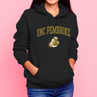 UNC Pembroke Braves Arch Logo Hoodie - Black