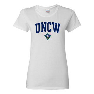 UNC Wilmington Seahawks Arch Logo Women's T Shirt - White