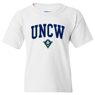 UNC Wilmington Seahawks Arch Logo Youth T Shirt - White