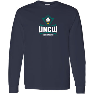 UNC Wilmington Seahawks Primary Logo Long Sleeve T Shirt - Navy