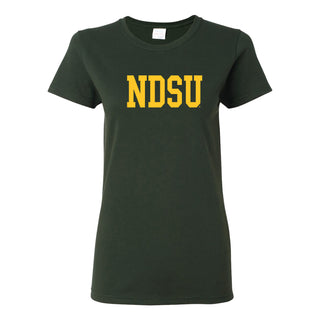 North Dakota State University Bison Basic Block Short Sleeve Women's T Shirt - Forest