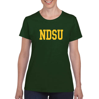 North Dakota State University Bison Basic Block Short Sleeve Women's T Shirt - Forest