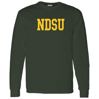 North Dakota State University Bison Basic Block Long Sleeve T Shirt - Forest