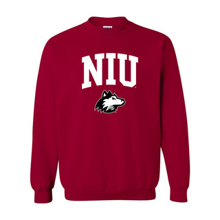 Northern Illinois Arch Logo Crewneck - Cardinal