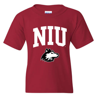 Northern Illinois Arch Logo Youth T-Shirt - Cardinal