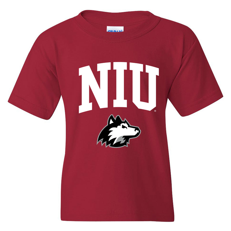 Northern Illinois Arch Logo Youth T-Shirt - Cardinal