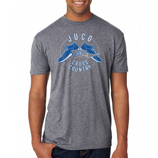 NJCAA JUCO Cross Country Emblem - Junior College Athletics Triblend T Shirt - Premium Heather