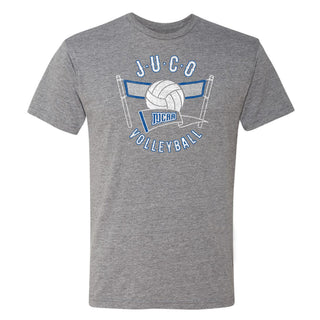 NJCAA JUCO Volleyball Emblem - Junior College Athletics Triblend T Shirt - Premium Heather