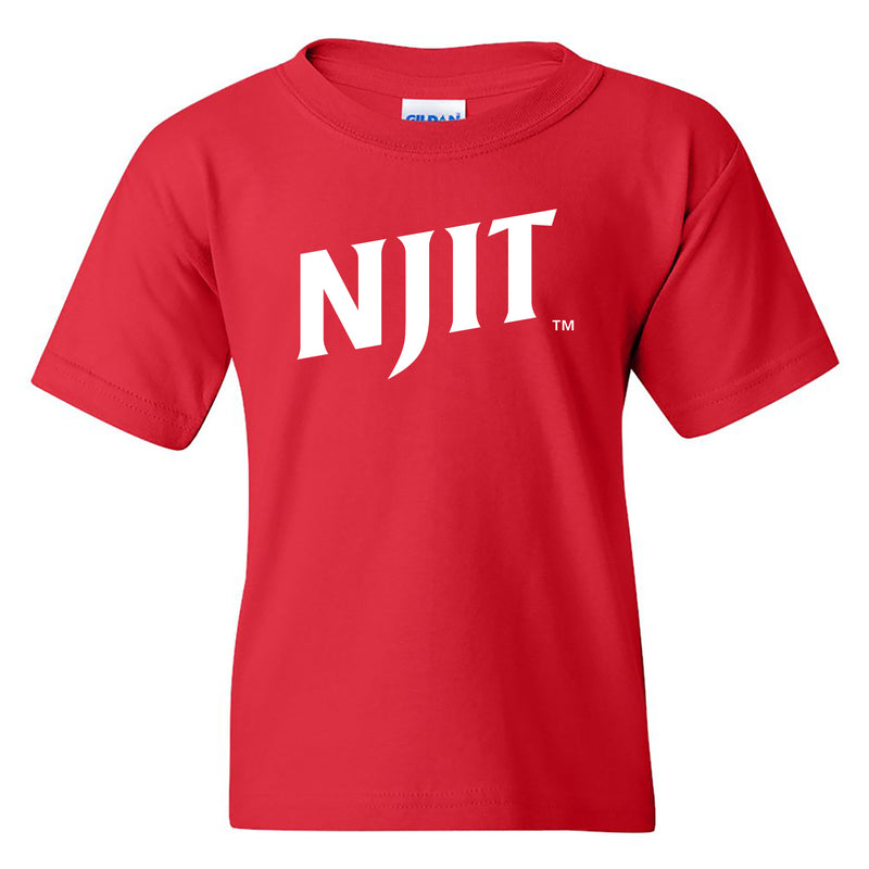 New Jersey Institute of Technology Basic Block Short Sleeve Youth T Shirt - Red