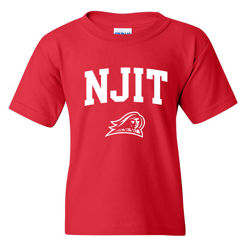 New Jersey Institute of Technology Arch Logo Short Sleeve Youth T Shirt - Red