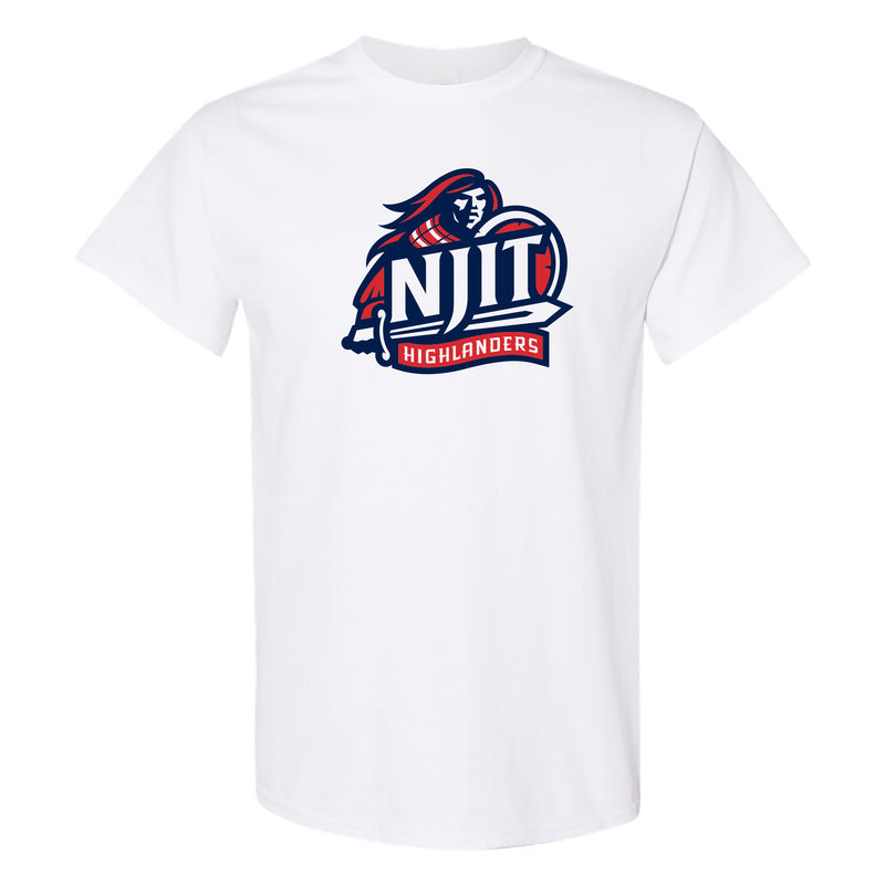 New Jersey Institute of Technology Primary Logo Short Sleeve T Shirt - White
