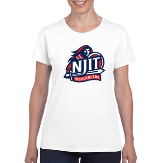 New Jersey Institute of Technology Primary Logo Short Sleeve Women's T-Shirt - White