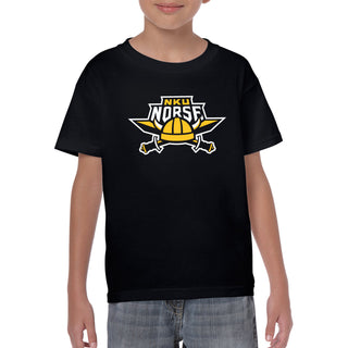 Northern Kentucky University Norse Primary Logo Youth Short Sleeve T Shirt - Black