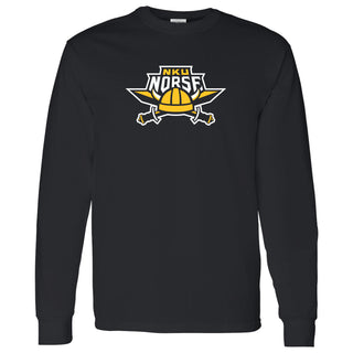 Northern Kentucky University Norse Primary Logo Long Sleeve T Shirt - Black