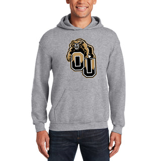 Oakland University Golden Grizzlies Primary Logo Hooded Sweatshirt - Sport Grey