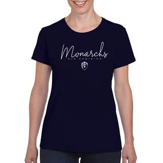 Old Dominion Thin Script Womens T-Shirt - Navy