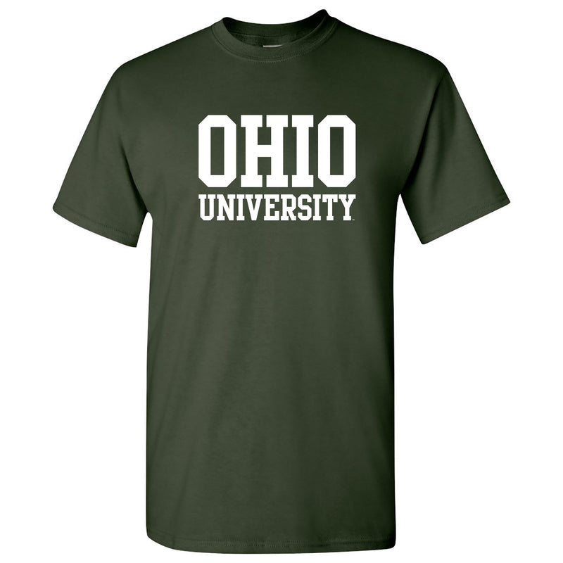 Ohio University Bobcats Basic Block Short Sleeve T Shirt - Forest