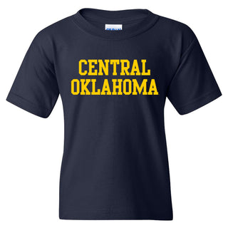 Central Oklahoma University Bronchos Basic Block Youth Short Sleeve T Shirt - Navy