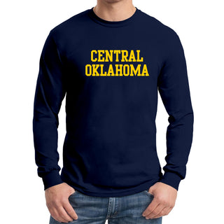 Central Oklahoma University Bronchos Basic Block Long Sleeve T-Shirt - Navy