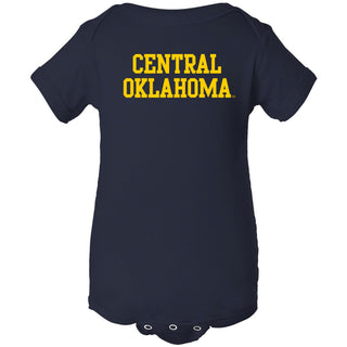 Central Oklahoma University Bronchos Basic Block Infant Creeper - Navy