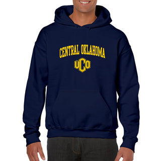 Central Oklahoma University Bronchos Arch Logo Heavy Blend Hoodie - Navy