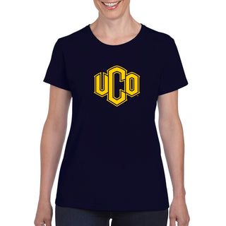 Central Oklahoma University Bronchos Primary Logo Women's Short Sleeve T Shirt - Navy