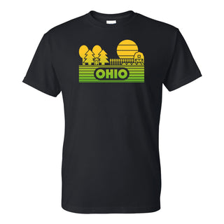 Ohio Groovy Sunset T-Shirt - Black