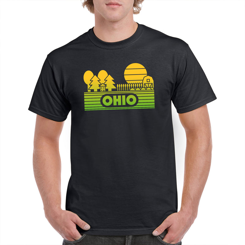 Ohio Groovy Sunset T-Shirt - Black