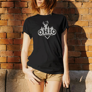 Ohio Deer Arch T-Shirt - Black