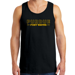 Purdue University Fort Wayne Mastodons Basic Block Tank Top - Black