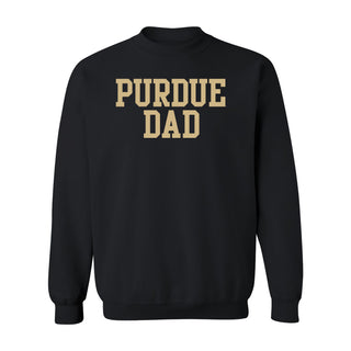 Purdue Boilermakers Basic Block Dad Crewneck Sweatshirt - Black