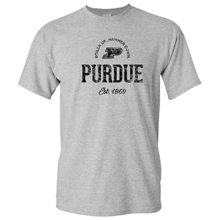 Purdue University Boilermakers Established Arch T Shirt - Sport Grey