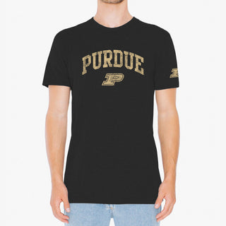 Purdue Boilermakers Distressed Arch Logo Triblend Shirt - Vintage Black