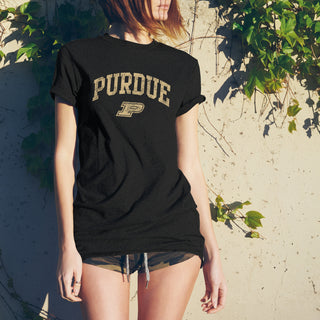 Purdue Boilermakers Distressed Arch Logo Triblend Shirt - Vintage Black