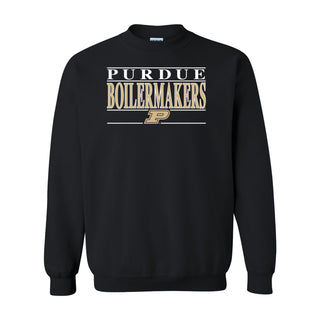 Purdue Boilermakers Headline Crewneck Sweatshirt - Black