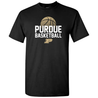 Purdue University Boilermakers Basketball Flux Basic Cotton Short Sleeve T Shirt - Black