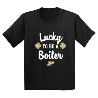 Purdue Boilermakers Lucky to be a Boiler Youth T Shirt - Black