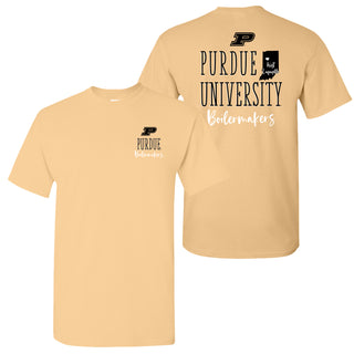 Purdue Tall Type Tag T-Shirt - Vegas Gold